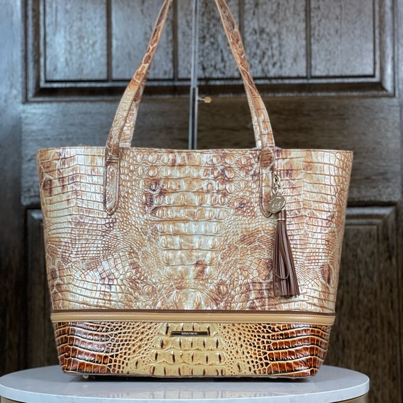 Brahmin Brooke Tote Handbag Toasted Kempsey RARE NWT - Picture 2 of 8
